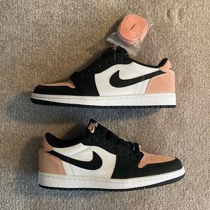 Mens Nike Air Jordan 1 Low OG Bleached Coral No Box Size 8.5 US